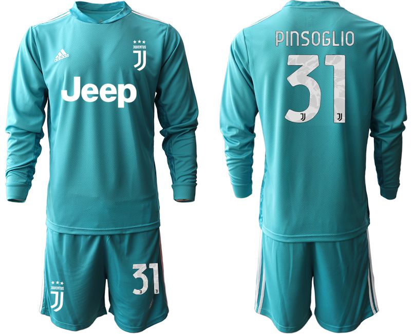 Men 2020-2021 club Juventus lake blue long sleeve goalkeeper #31 Soccer Jerseys->juventus jersey->Soccer Club Jersey